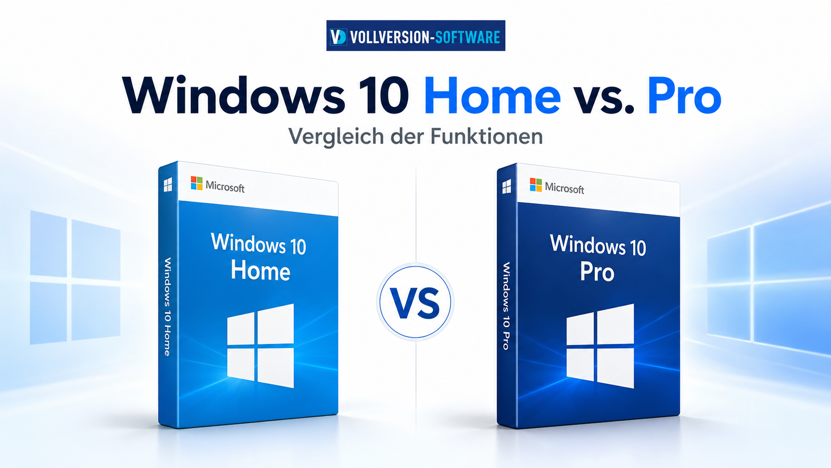 Vergleich der Funktionen von Windows 10 Home und Pro